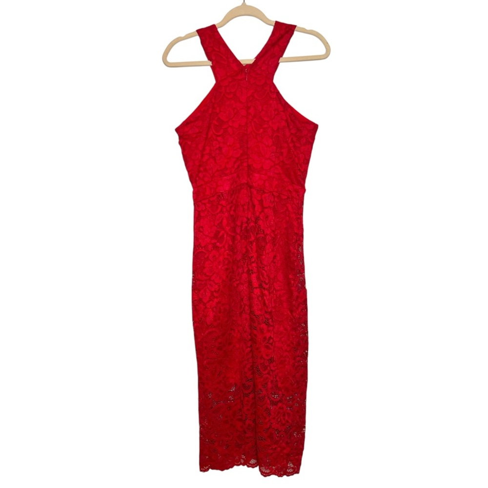 SAM EDELMAN Criss Cross Lace Neck Sheath‎ Dress. Size 10 - Picture 3 of 8